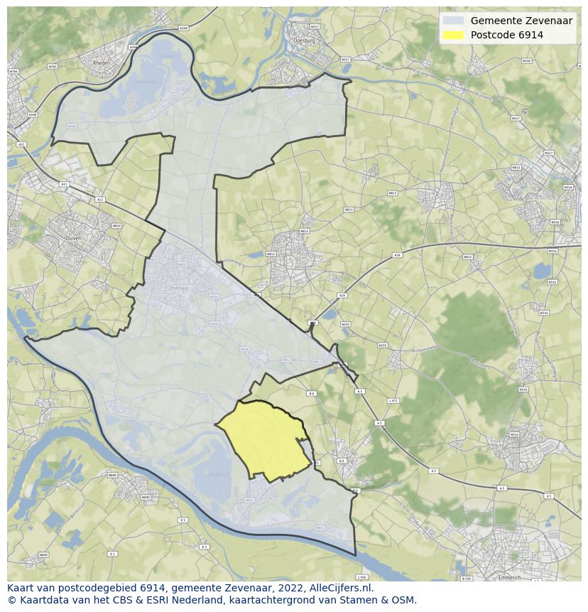 Postcode kaart 6914