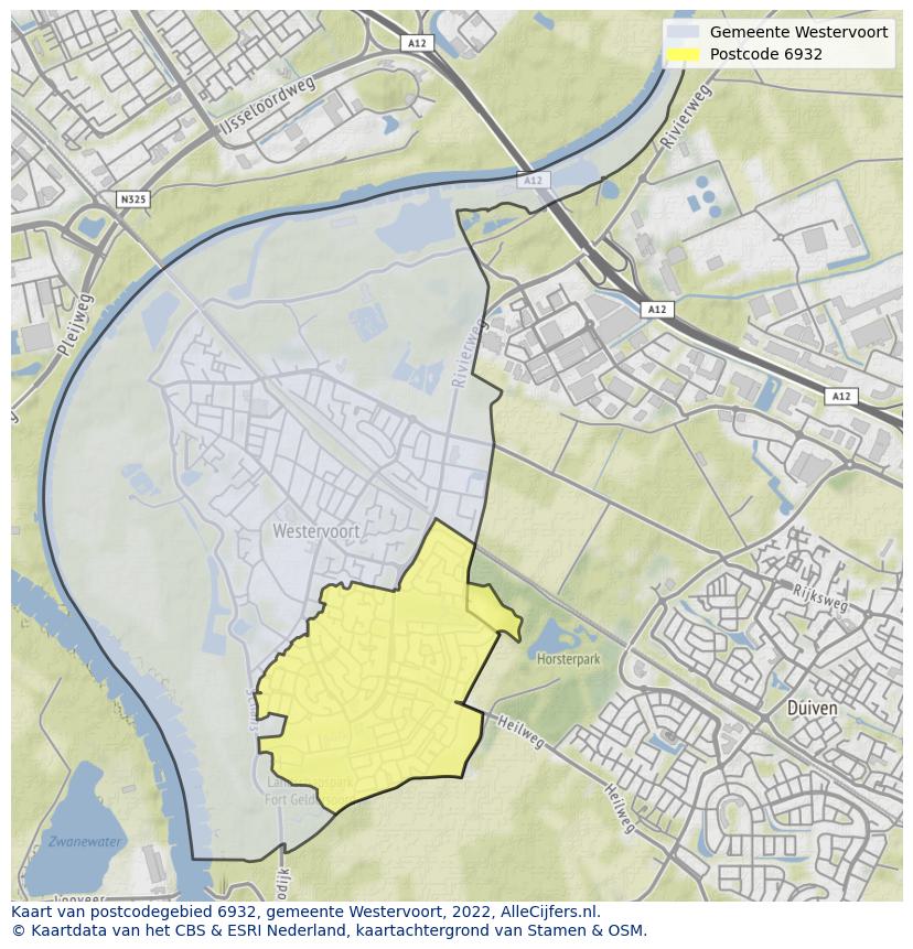 Postcode kaart 6932