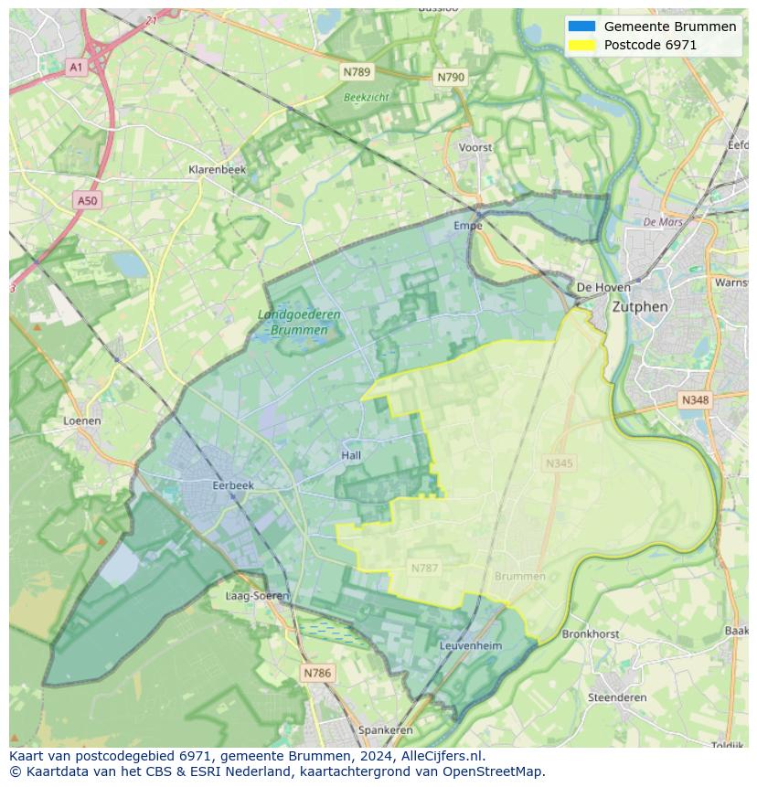 Postcode kaart 6971