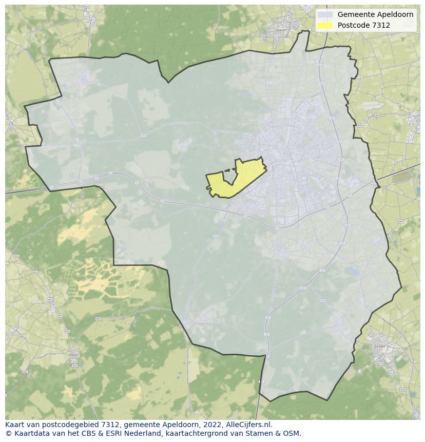 Postcode kaart 7312