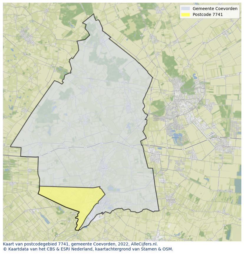 Postcode kaart 7741