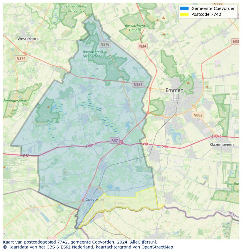 Postcode kaart 7742