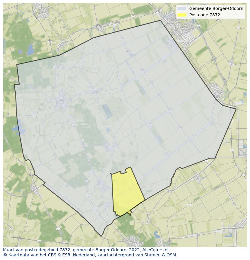 Postcode kaart 7872