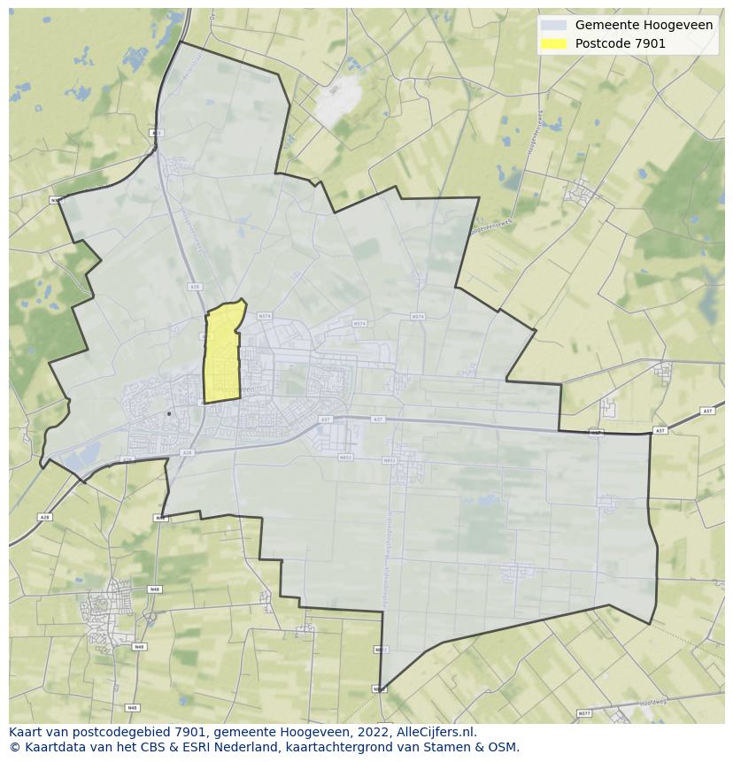 Postcode kaart 7901