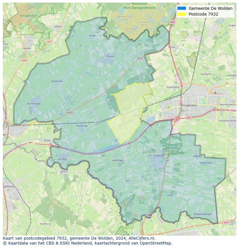 Postcode kaart 7932