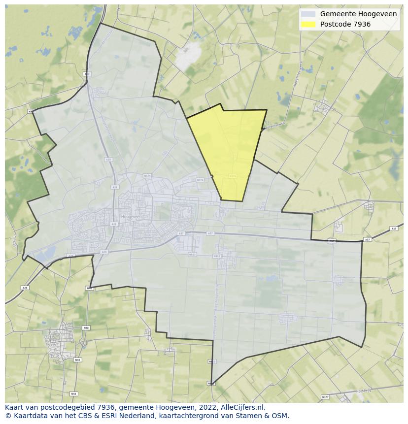 Postcode kaart 7936