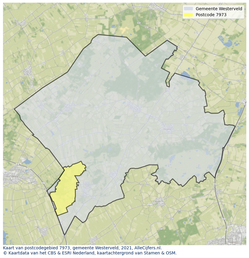 Postcode kaart 7973