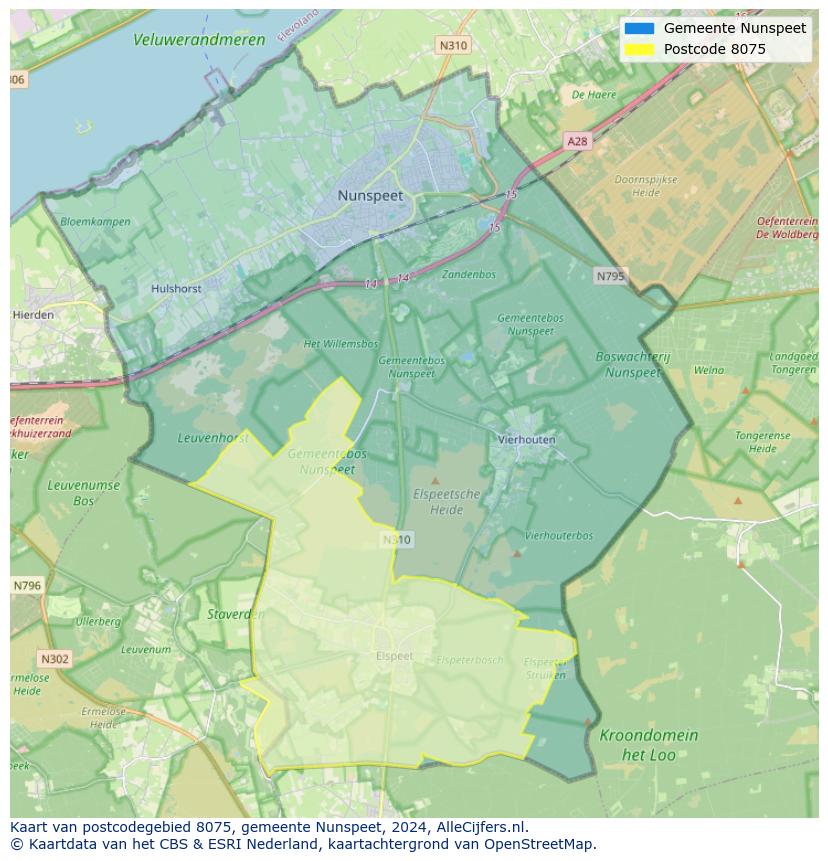 Postcode kaart 8075
