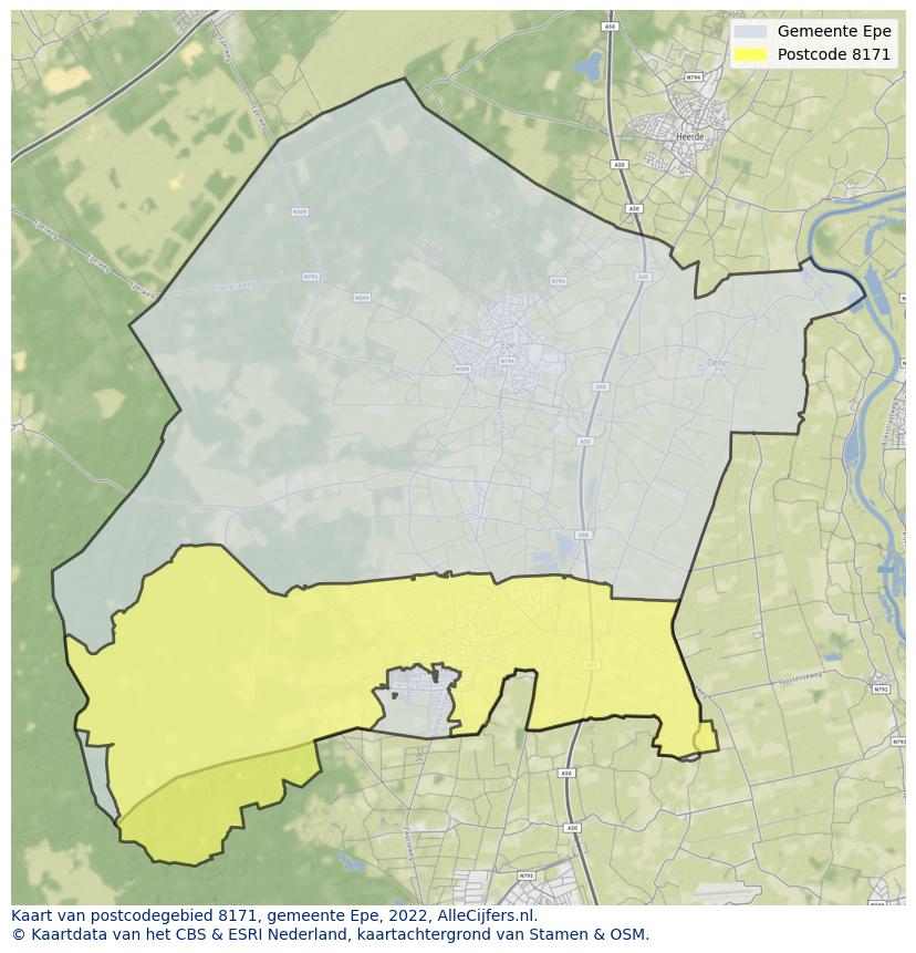 Postcode kaart 8171