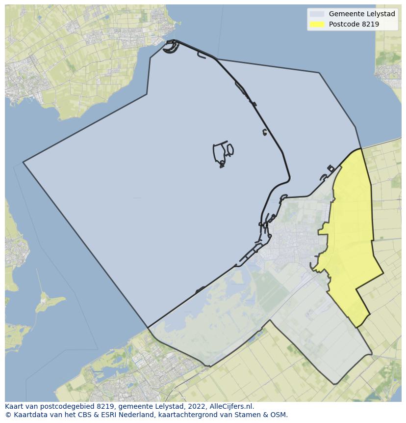 Postcode kaart 8219