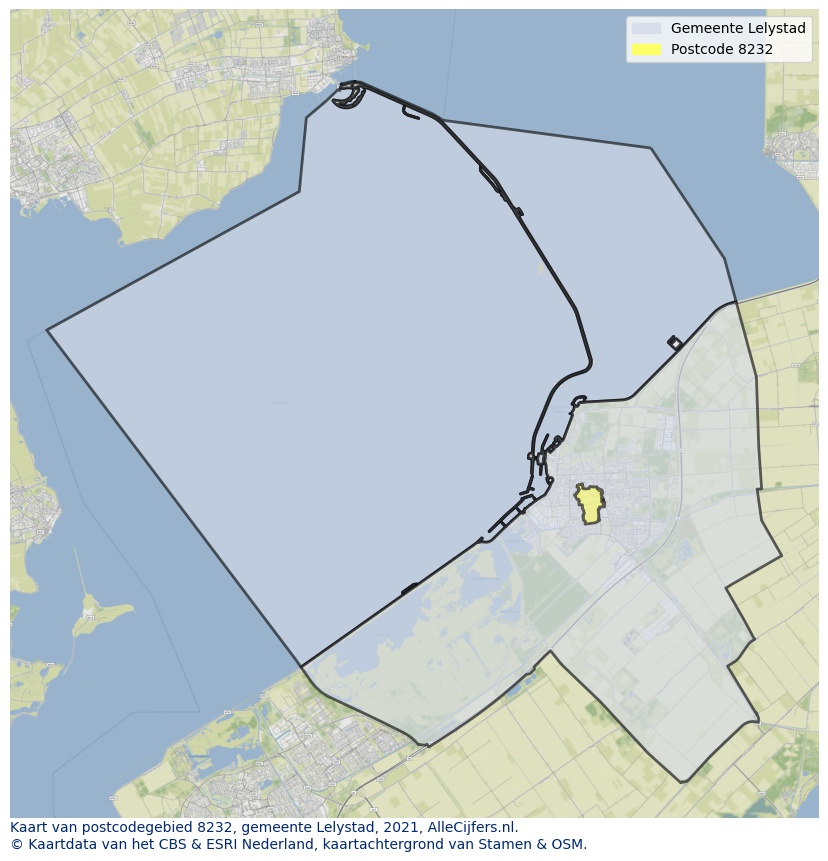 Postcode kaart 8232