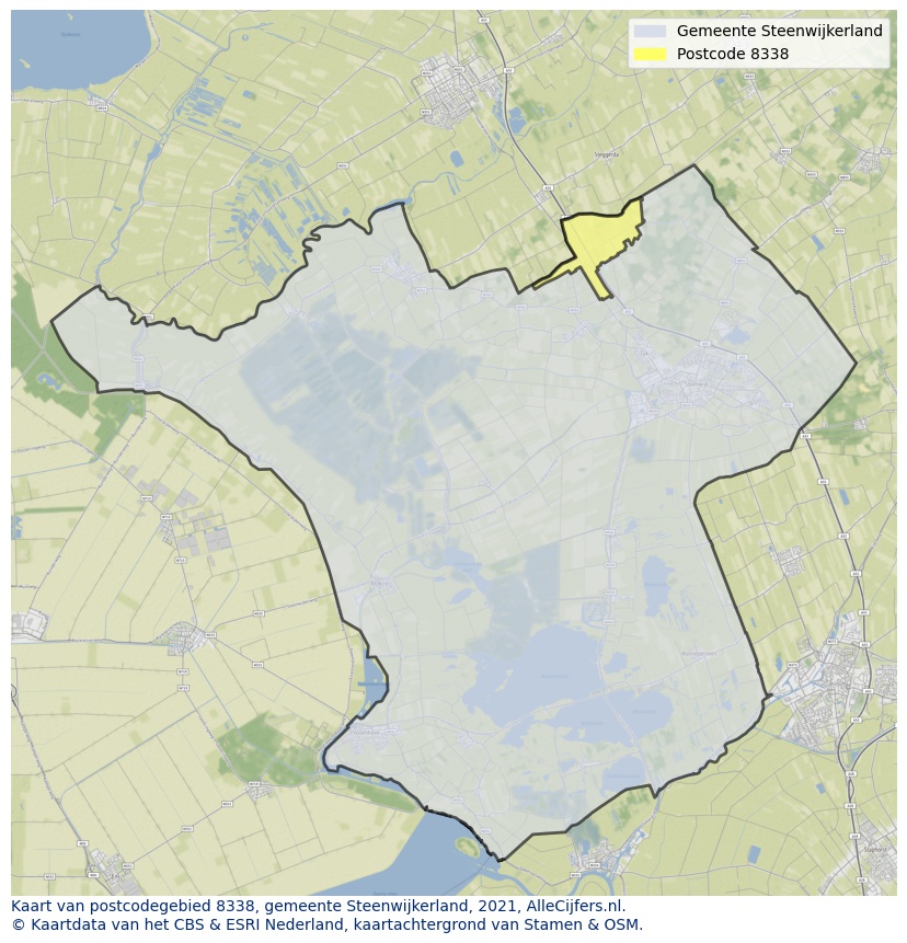 Postcode kaart 8338