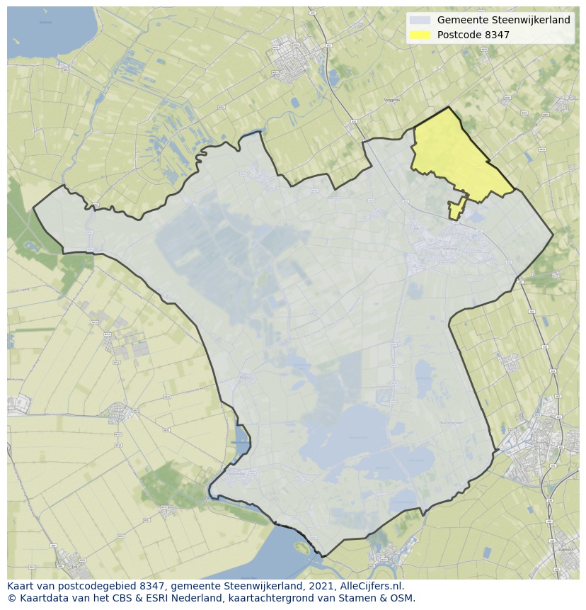 Postcode kaart 8347