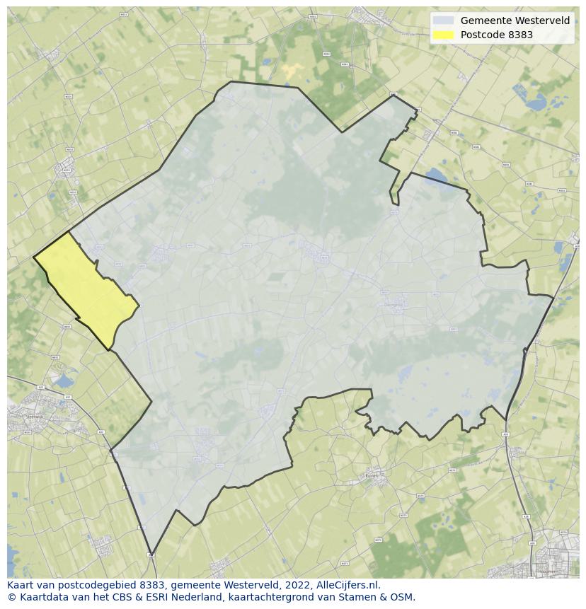 Postcode kaart 8383