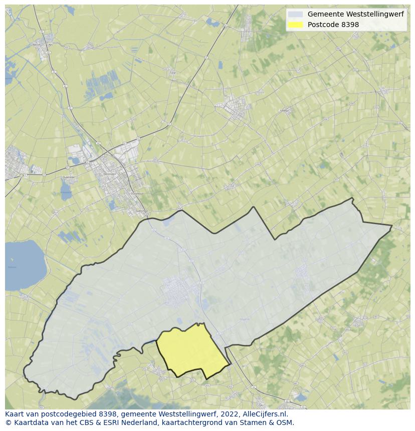 Postcode kaart 8398