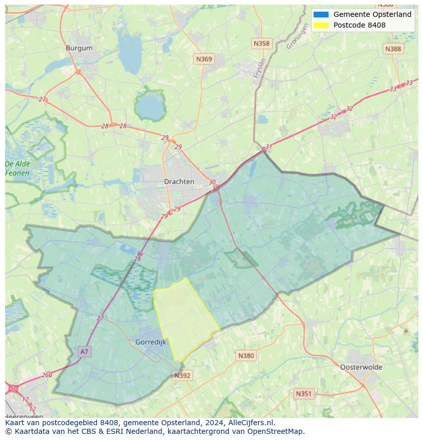Postcode kaart 8408