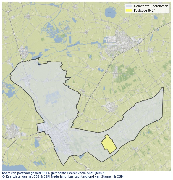 Postcode kaart 8414