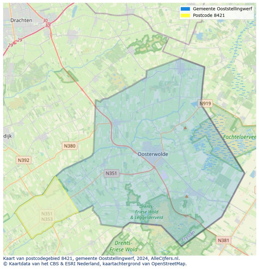Postcode kaart 8421