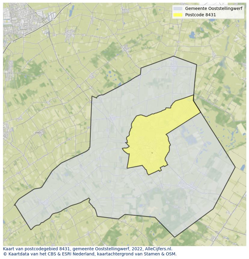 Postcode kaart 8431