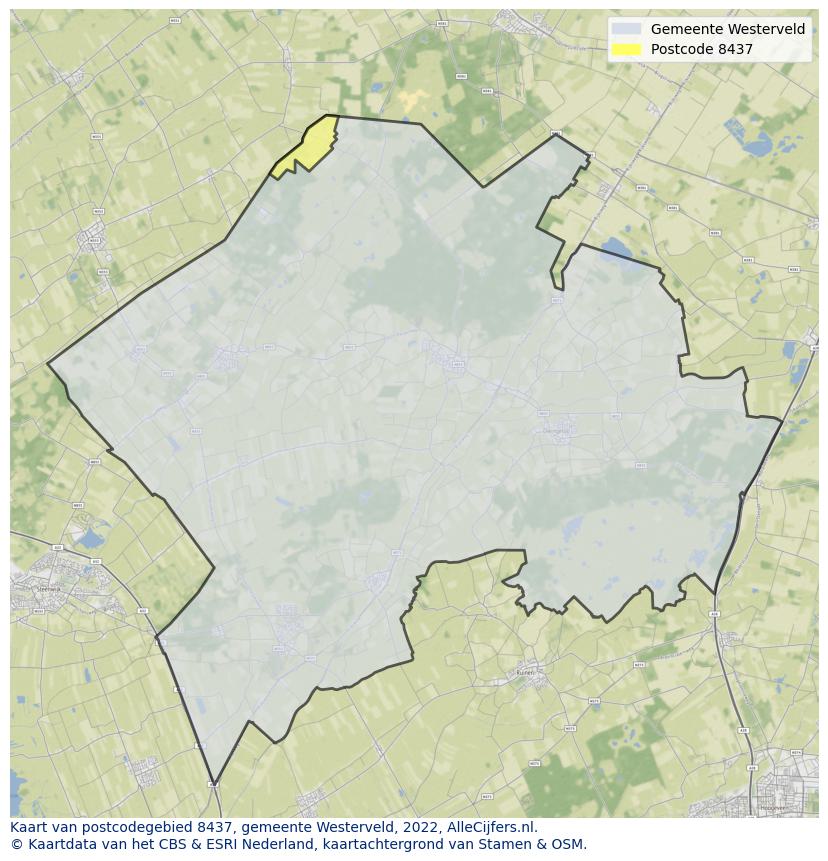 Postcode kaart 8437