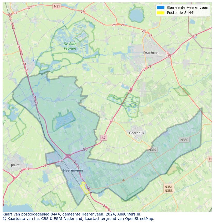Postcode kaart 8444