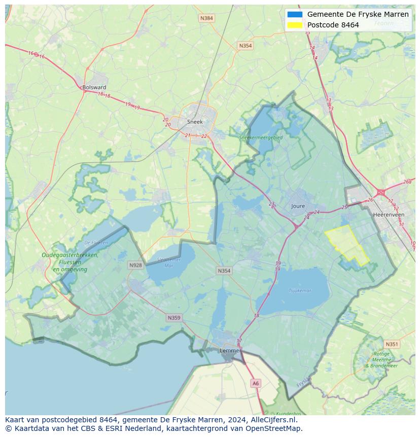 Postcode kaart 8464