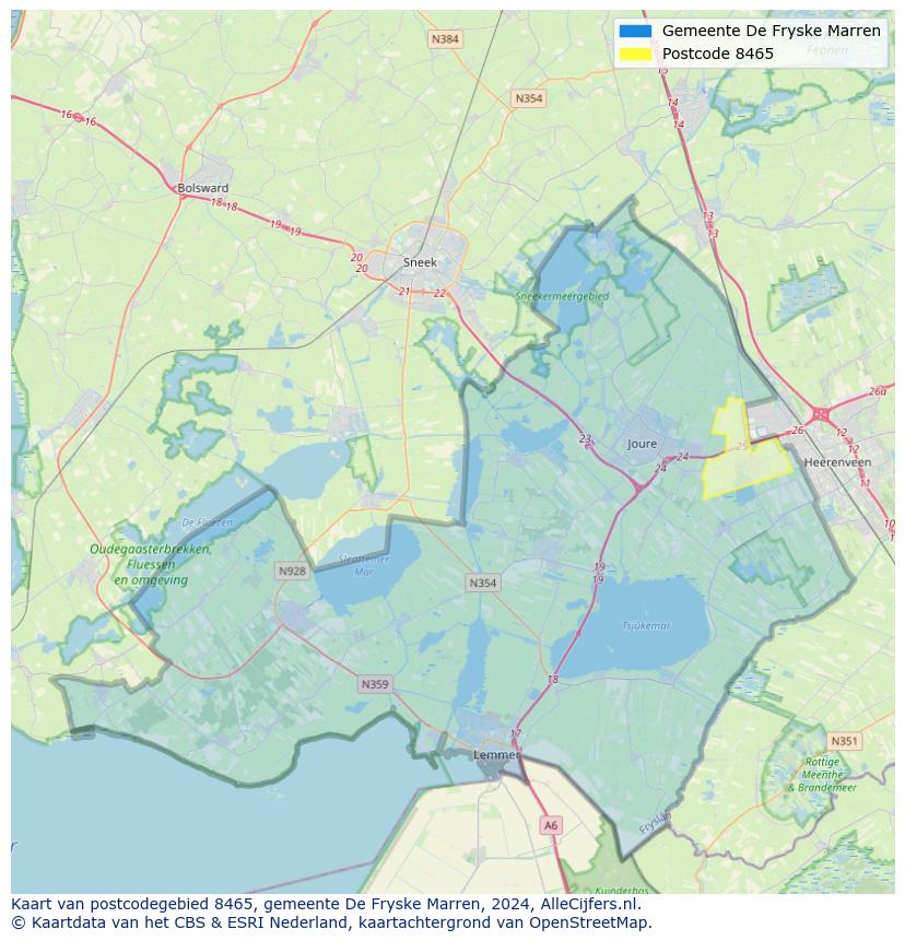 Postcode kaart 8465