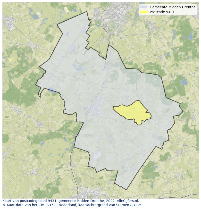 Postcode kaart 9431