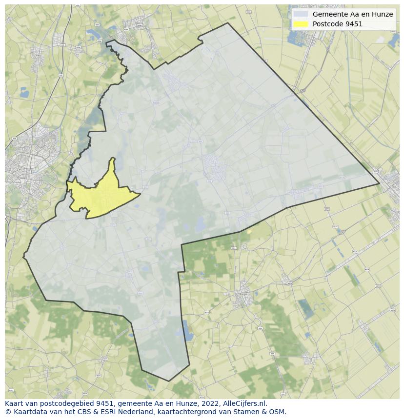 Postcode kaart 9451