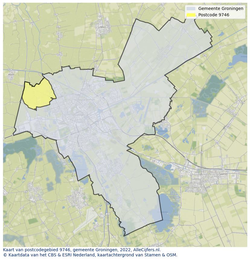 Postcode kaart 9746