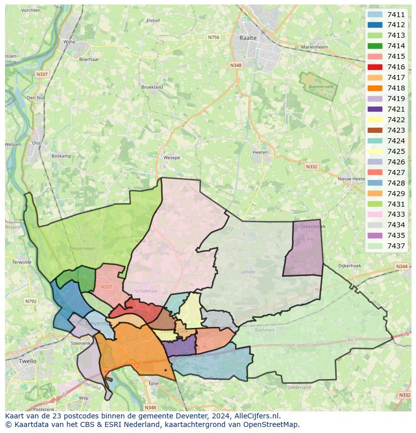 Gemeente kaart deventer