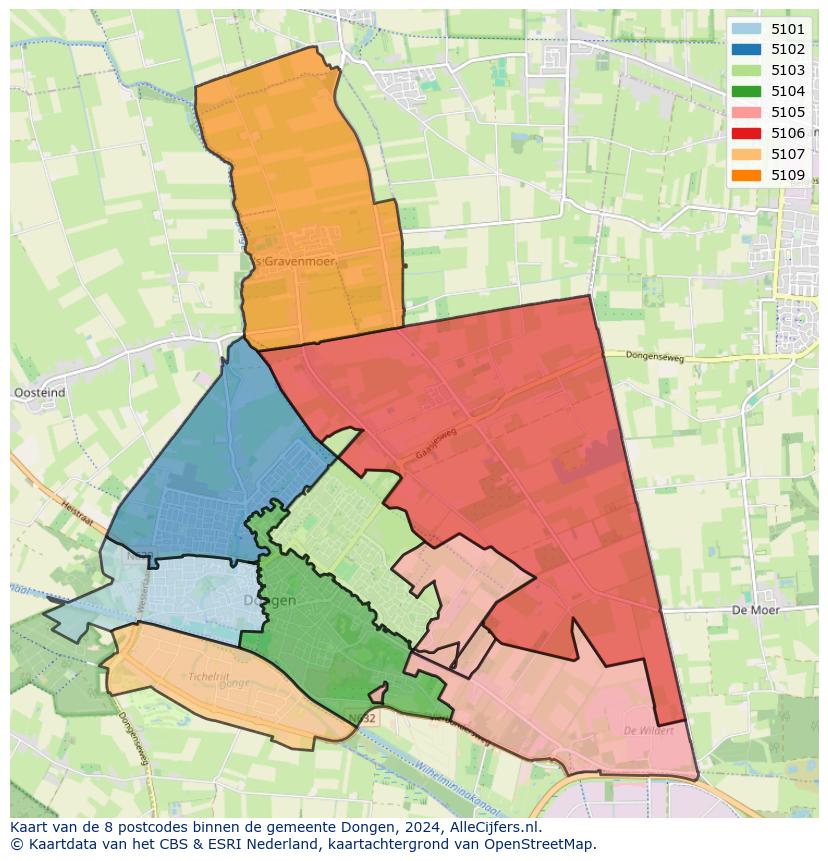 Gemeente kaart dongen