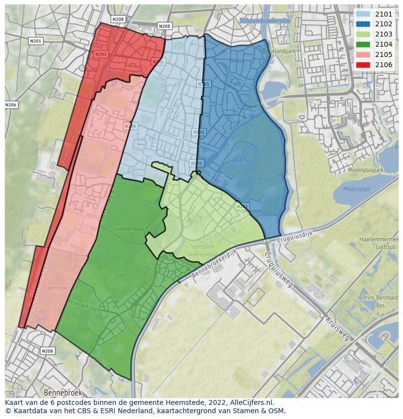 Gemeente kaart heemstede