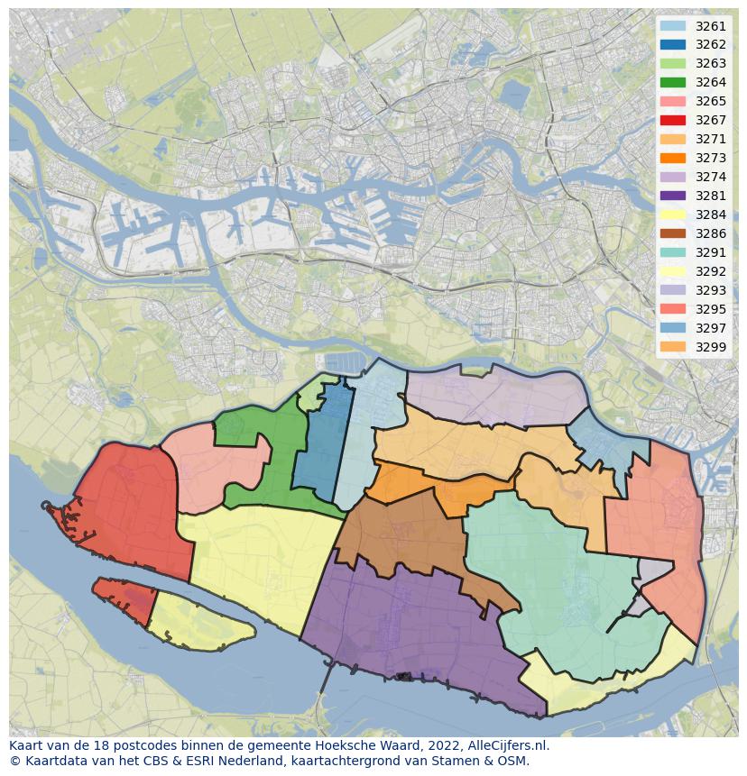 Gemeente kaart hoeksche waard