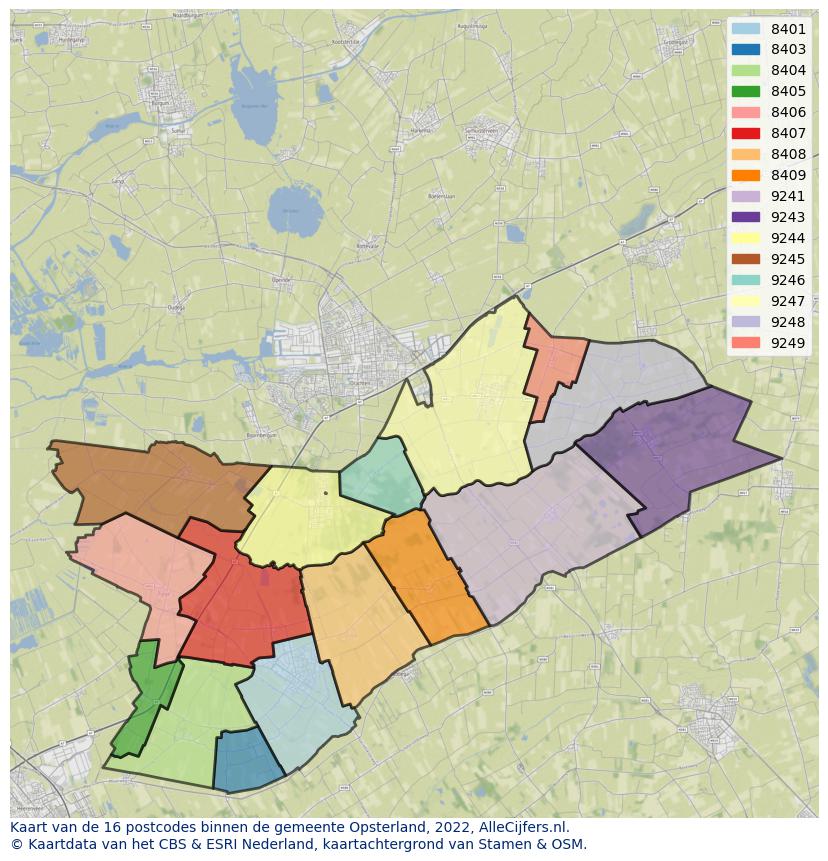 Gemeente kaart opsterland