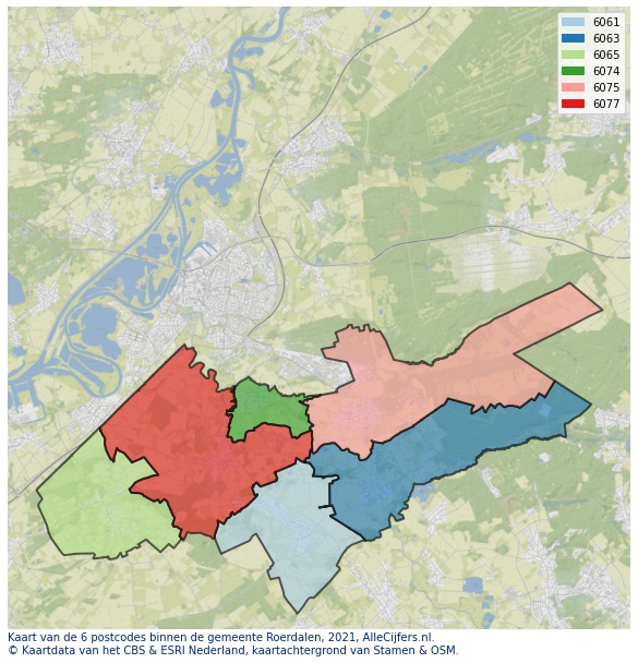 Gemeente kaart roerdalen