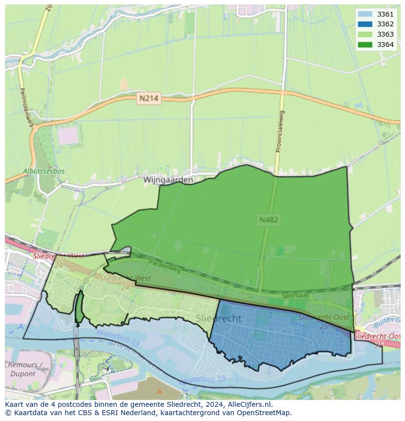 Gemeente kaart sliedrecht