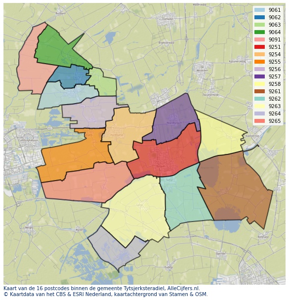 Gemeente kaart tytsjerksteradiel