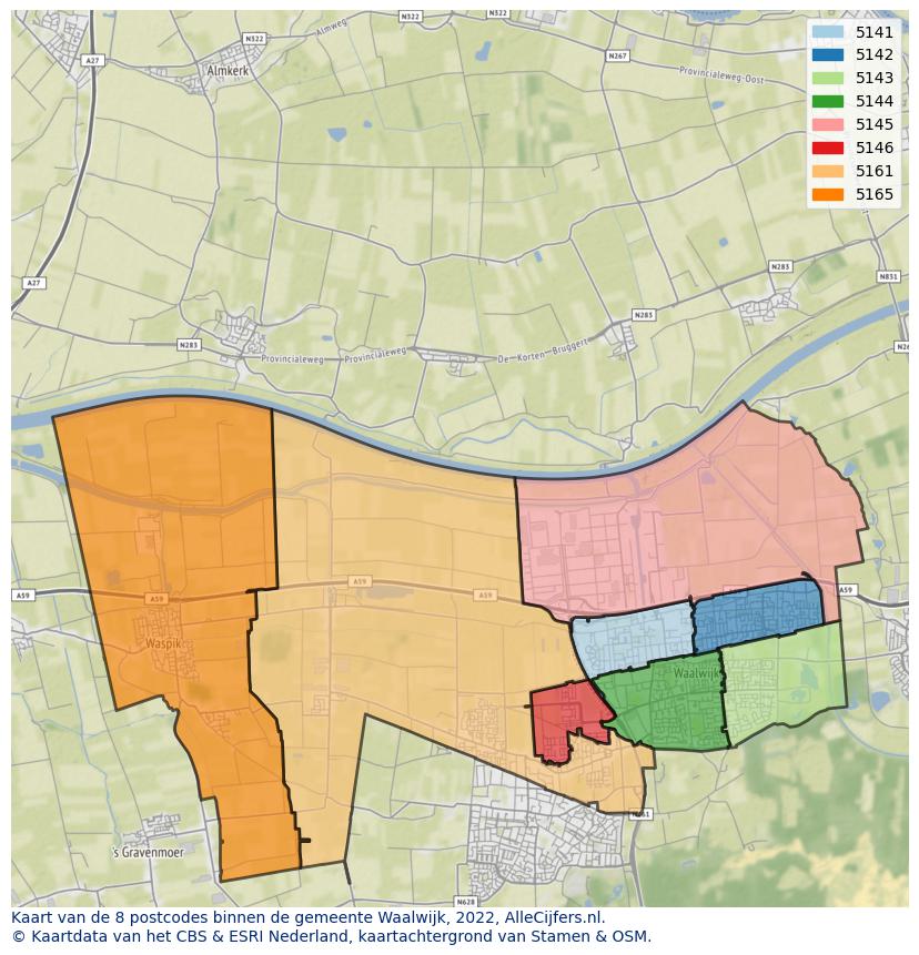 Gemeente kaart waalwijk