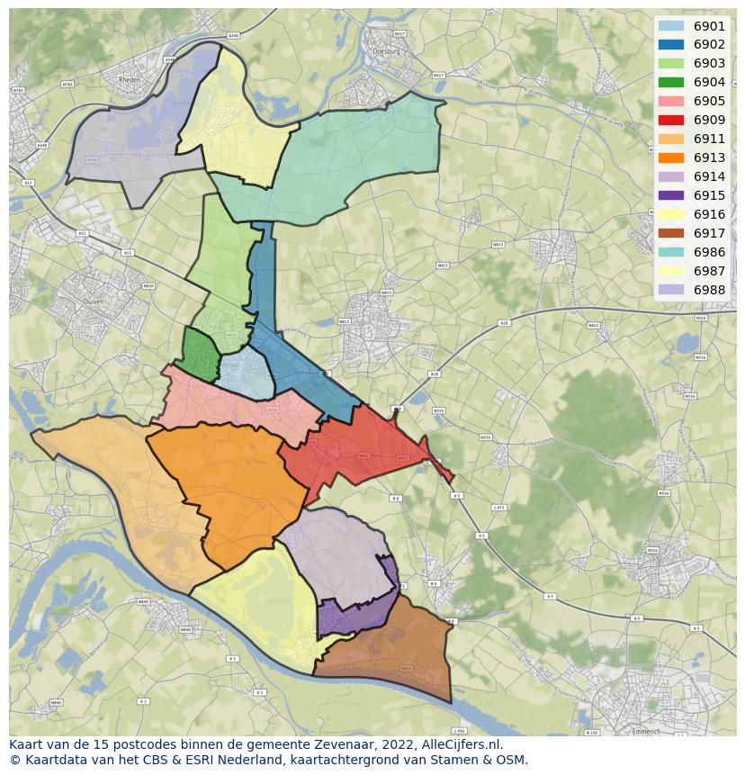 Gemeente kaart zevenaar