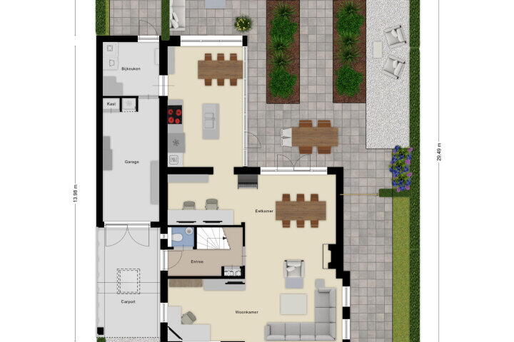 Plattegrond – 28 Oktoberstraat 3, Wouw