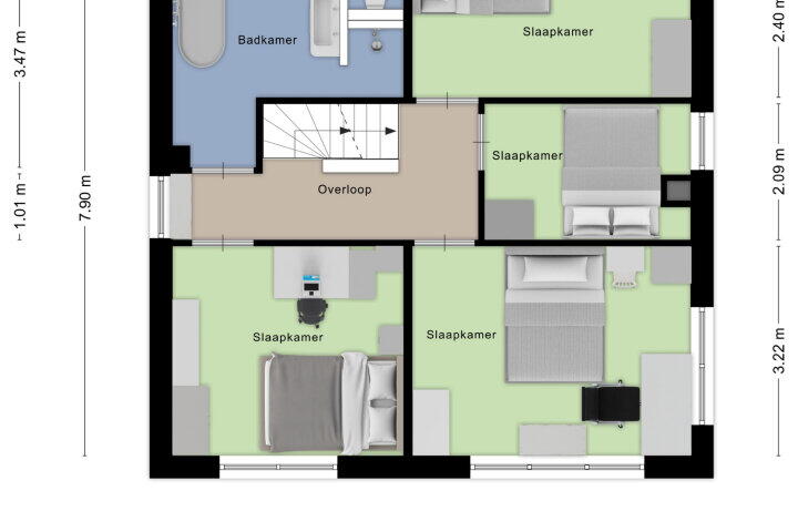 Plattegrond – 28 Oktoberstraat 3, Wouw