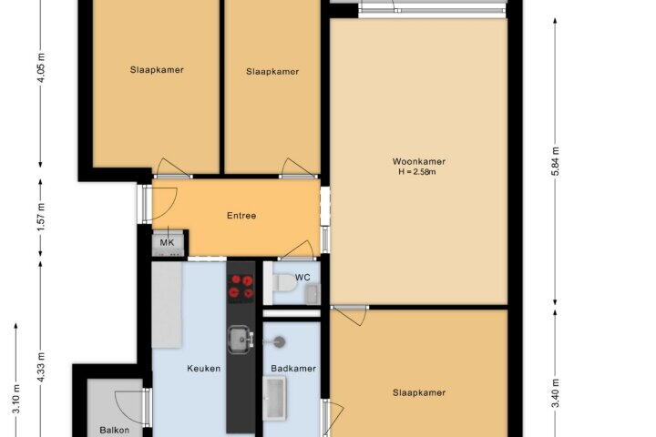 Plattegrond – Aakstraat 191, Amsterdam