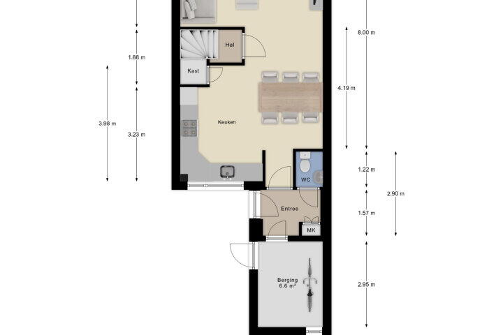 Plattegrond – Aalburgstraat 90, Arnhem