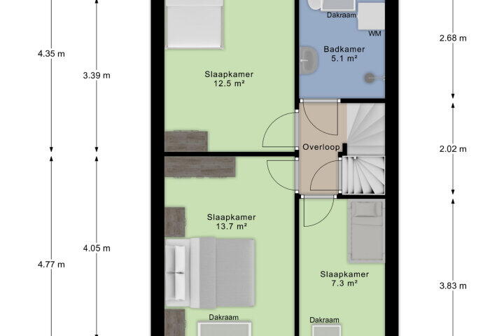 Plattegrond – Aalburgstraat 90, Arnhem