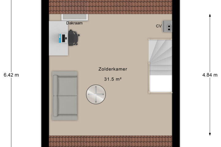Plattegrond – Aalburgstraat 90, Arnhem
