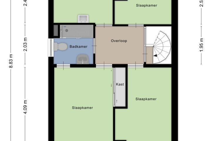 Plattegrond – Aalsburg 2803, Wijchen