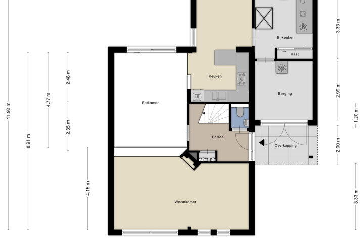 Plattegrond – Aalsburg 3007, Wijchen