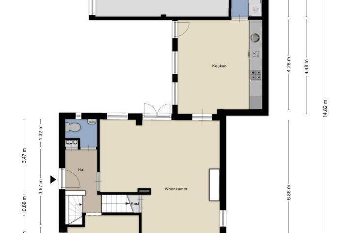 Plattegrond – Aan de Pletsmolen 7, Meerssen