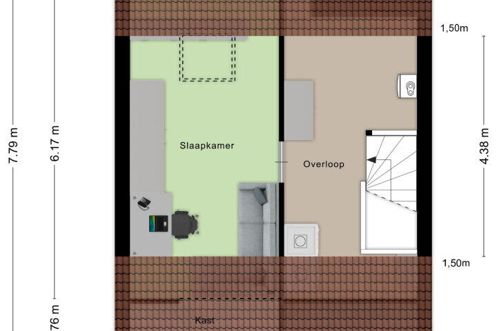 Plattegrond – Abdijberg 5, Roosendaal